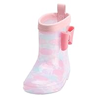 Boots Size 8 Girls Toddler Rain Boots Rain Boots Short Rain Boots for Toddler Easy On Lightweight Winter Toddler Boots