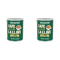 Cafe La Llave Espresso (10 ounce can) Dark Roast Coffee (Pack of 2)