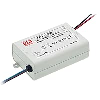 MEAN WELL Constant Current Mode Switching LED Driver Power Supply, 350mA 28-100VDC 35 Watt - APC-35-350