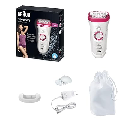 Braun Epilator Silk-epil 9 9-521, Hair Removal for Women, Wet & Dry, Cordless, and 2 Extras