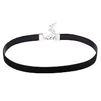 Necklaces for Girls, Belt Simple Fashion Short Necklace Velvet Collar Necklaces Classic Choker Necklace For Women Ultra Comfortable Stretch Velvet Ribbon Halloween Birthday Party Decorations