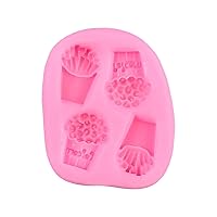 Lollipop Ice Cream French Fries Silicone Mold Fondant Chocolate DIY Cake Dessert Homes Baking DIY Supplies Cake Decorations Molds For Fondant Silicone