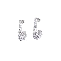 Guntaas Gems Silver Plated Brass Stud Handmade Earring Women & girls Wear Birthday Gift & Her..