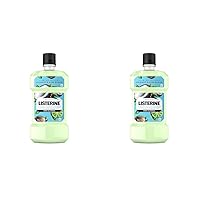 Listerine Zero Alcohol Mouthwash, Oral Rinse Kills up to 99% of Bad Breath Germs, Limited Edition Coconut Lime Flavor, 500 mL (Pack of 2)