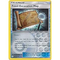 Fossil Excavation Map - 107/131 - Uncommon - Reverse Holo - Forbidden Light