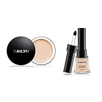 CAILYN Just Mineral Eye Polish Eye Shadow Nude Collection + Cailyn Eye Blam Primer (Champagne-3)