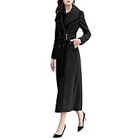 Women fashion long Trench suit collar Woolen coat Walker cashmere