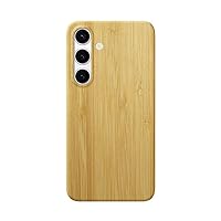 Wood Case for Samsung S24 Plus. Slim Fit, Snap-On Design Made from Sustainable Materials & Reinforced with Kevlar. Wireless Charging Compatible (Bamboo, Samsung S24 Plus)