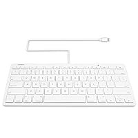 Omars MFI Certified iPad Wired Keyboard Plug-On-Go Keyboard with 8-pin Lightning Connector Compatible with Apple iPhone, iPad, or iPod Touch, Great for PARCC and Smarter Balanced Tests