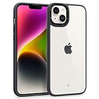 Caseology Skyfall Clear Case Compatible with iPhone 14 Case 5G (2022) with iPhone 13 (2021) - Matte Black