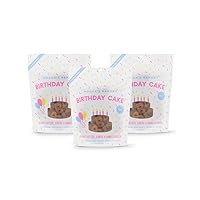 Birthday Cake Bundle for Dogs - Special Edition Wheat-Free Dog Treats, Made with Real Ingredients, Baked in The USA, All-Natural Peanut Butter Vanilla Biscuits, 5 oz