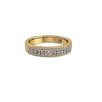 0.33ct Diamond Triple Layer Ring in 925 Sterling Silver with Gold Plating April Birthstone Rings Valentine Anniversary Birthday Jewelry Gifts for Women Girls