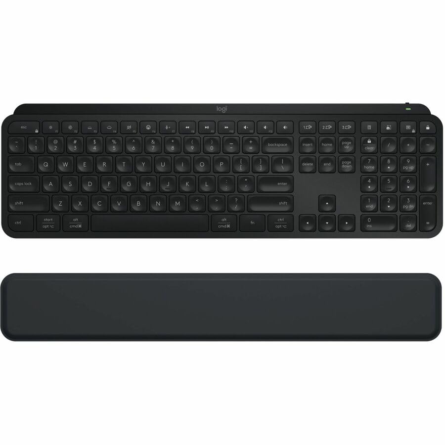 Logitech MX Keys S Combo - Performance Wireless Keyboard and Mouse with Palm Rest