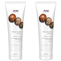 NOW Solutions, Shea Butter Lotion, Intense Moisture for Extremely Dry Rough Skin, 4-Ounce (Pack of 2)