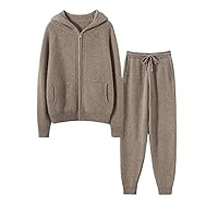Suit Autumn Winter Cashmere Knitted Sweater Women Tops And Harem Pants Two-Piece Female Clothes
