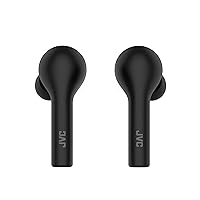 JVC Marshmallow+ True Wireless Earbuds Headphones with Low Latency, Touch Sensor Operation, Auto Ear Detection Sensor, Bluetooth 5.0, Long Battery Life (up to 30 Hours) - HAA17TB (Black)