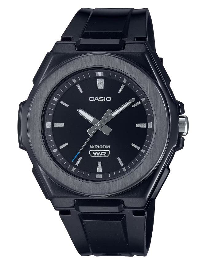 Casio Classic Analog Stainless Steel Bezel Black Resin Band Men's Watch LWA300HB-1EV