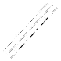 Reusable Drinking Straws, Replacement Stainless Steel Straws Designed for 40oz Tumbler, Silicone Straws and Cleaning Brush