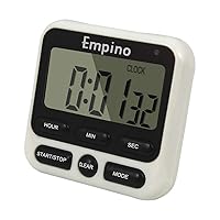 Digital Kitchen Timer, Cooking Timer, 12-Hour Display Clock, Large Display, Strong Magnet Back, Loud Alarm, Memory Function, Count-Up & Count Down for Cooking Baking Sports Game Office Exercise