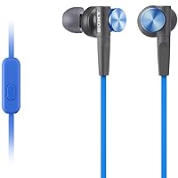Sony MDRXB50AP Extra Bass Earbud Headphones/Headset with Mic for Phone Call, Blue