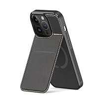 GeRRiT- Case for iPhone 15 Pro Max/15 Plus/15 Pro/15, Wallet with Adjustable Stand and Card Holder Leather Cover Strong Magnetic Case Drop Protection(Black,15 6.1'')