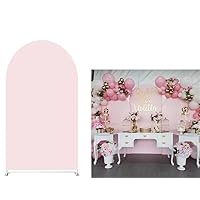 Arch Backdrop 2.5X6ft Pink Arched Wall Covers Stretchy Photography Background for Party Decorations Wedding Banquet Bridal Baby Shower Decor Banner Birthday Parties Props