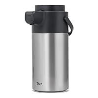 Airpot Coffee Dispenser with Pump - Coffee Carafes for Keeping Hot - Beverage Dispenser - 135oz/4L Thermal Coffee Carafe for Hot Liquids - Stainless Steel Insulated Coffee Thermos Carafe