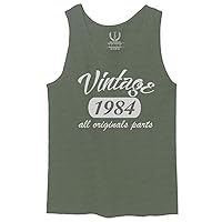 0266. Cool Funny 40th Birthday Gift Vintage Since 1984 Years Old Men's Tank Top