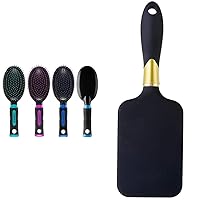 Conair Salon Results Hairbrush for Men and Women, Hairbrush for Everyday Brushing & Velvet Touch Hairbrush for Thick Hair, Detangler Brush with Nylon Bristles, Color May Vary, 1 Count