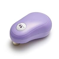 Kitchen Mama One Touch Can Opener: Open Cans with Simple Press of A Button - Auto Stop As Task Completes, Ergonomic, Smooth Edge, Food-Safe, Battery Operated , Electric Can Opener (Purple)