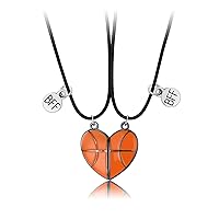 Set of 2 Alloy Necklaces Pendant Chain Fashion Necklace Basketball Pendant Necklaces for Jewelry Party Girl Women Gifts