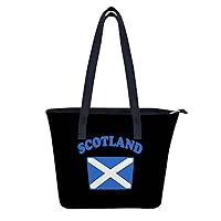 Flag of Scotland Women's Fashion Tote Handbags Leather Shoulder Bag Purse