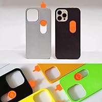 3D Printed Sliding Middle Finger Phone Case Toy,Creative Friendly Gesture Case Toy Model for iPhone 15/14/13,Easy to Hold,Shockproof,Full Body Good Protection (Color : Orange, Size : for iPhone 14)
