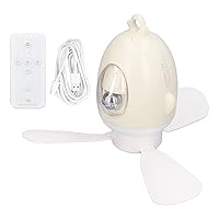 plplaaoo Ceiling Lamp Fan, Ceiling Fan Mini Portable Ceiling Fan,Remote Control USB Charging Low Noise Aircraft Shape Mini Night Light Fan forLiving Room Bedroom Children's Kitchen, Mini Ceiling L