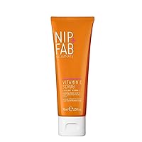 Nip+Fab Vitamin C Fix Scrub for Face with Coconut Oil and Coffee Seed Cleansing Exfoliating Facial Cleanser for Skin Brightening Fine Lines and Wrinkles, 2.5 fl oz