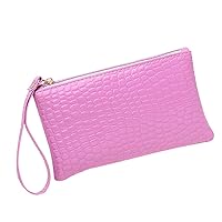 Mens Minimalist Wallets Women Clutch Leather Handbag Bag Purse Bag Customized Wallets for Men Picture (Purple, One Size)