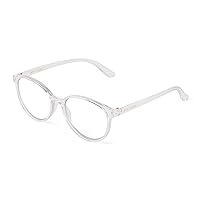 Betsey Johnson Astra Blue Light Reading Glasses, Crystal Clear, 40mm