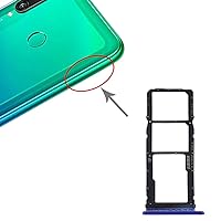 Repair Replacement Parts SIM Card Tray + SIM Card Tray + Micro SD Card Tray for Huawei Y7p Parts (Color : Blue)