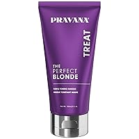 Pravana The Perfect Blonde Purple Toning Masque Treatment | Neutralizes Brassy, Yellow Tones | For Color-Treated Hair | Adds Strength, Shine, Elasticity | Sulfate Free