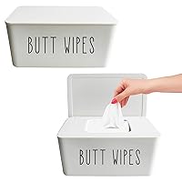 2 Pack Baby Wipes Dispenser for Bathroom Wipes Holder Container Wipes Box Set
