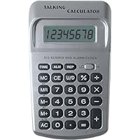 Big Number Pocket Talking Calculator with Clock