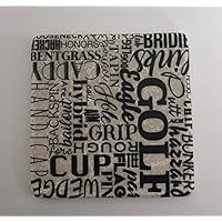 Marble Coaster - Set of 2 - Golf Font Stew - Perfect for Housewarming Gifts, Anniversary, Wedding, Graduation, Man-Caves, Bars