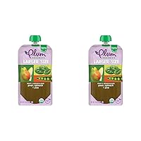 Plum Organics Tots & Beyond Organic Toddler Food - Pear and Pea - 7.5 oz Pouch - Organic Fruit and Vegetable Toddler Food Pouch (Pack of 2)