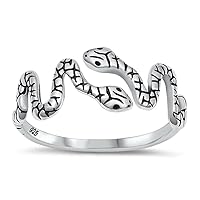 Snake Animal Wrap Thumb Ring New .925 Sterling Silver Band Sizes 4-10