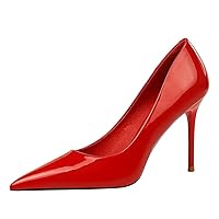 Women Pointed Toe Pumps Fashion Slip-on Stiletto Heels Elegant Wedding Party Shoes