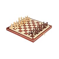 Chess Board Portable Chess Wooden Chess Set with Game Board Interior for Storage with Deluxe Wood Board and Storage The Best Chess Sets (Size : 15.7in has no Magnetism)