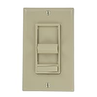 Leviton 6629-3I SureSlide 1.5A Quiet Step Fan Speed Control, Single Pole or 3-Way, Ivory