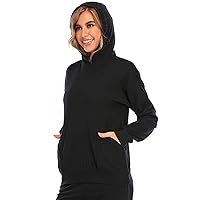 Women's Sweatsuit Set Cold Protection Casual Winter Warmoutfit Hooded Thick Pullover Plus with Pockets Sweatpants