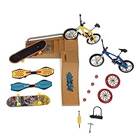 Finger Skateboards Toys Set Skate Park Kit Mini Scooter Bicycle Skateboard Venue Set for Kids Hands Training 1 Pack