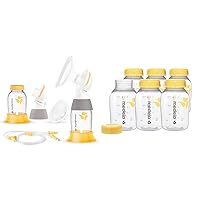 Medela Classic PersonalFit Flex Double Pumping Kit for Electric Breast Pumps & Breast Milk Collection and Storage Bottles